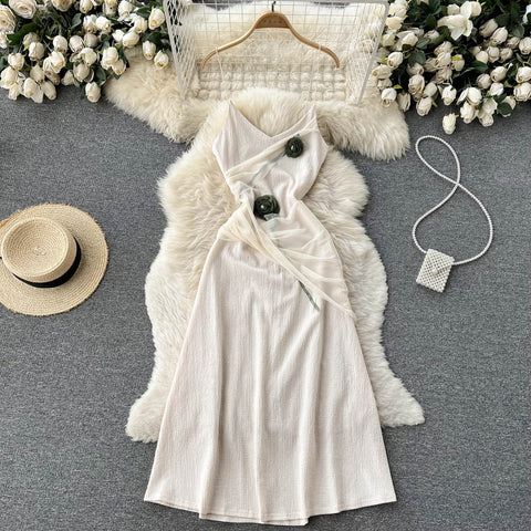 Camellia Halter Dress With Halter Back