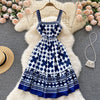High-end Square Neck Printed Dress