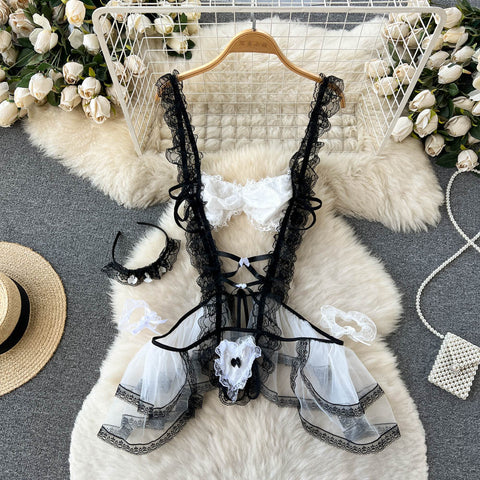 Hottie One-piece Uniform Lace Lingerie