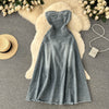 Vintage Off-shoulder Loose Denim Dress