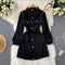 Vintage Waist-slimming A-line Black Dress