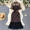 Elegant Mesh Embroidered Fishtail Dress