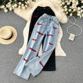 Chic Letter Embroidered Straight-leg Jeans