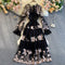 Vintage Lace Hollowed Crochet Floral Dress