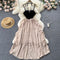 Irregular-designed Patchwork Chiffon Dress