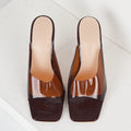 Lucid pvc Square-toe High heeled Sandals