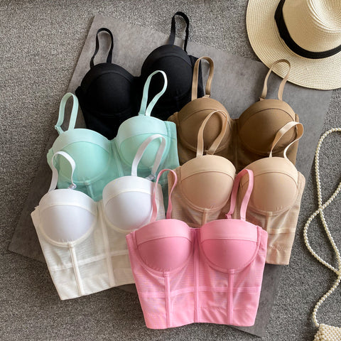 Short Cropped Top Tube Top Camisole Bra