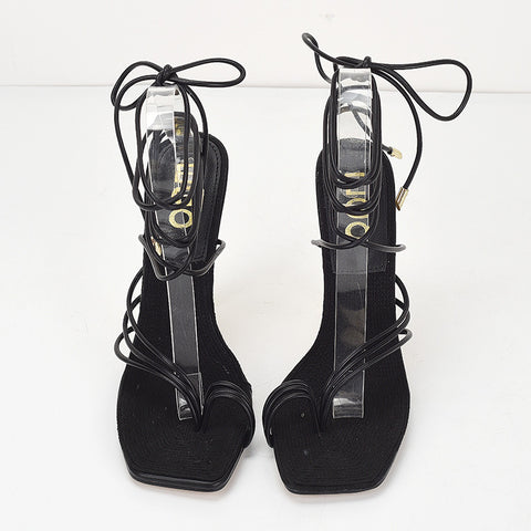 Strappy Toe Sandals With Leg Loops