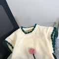 Vintage Dimensional Floral Sweater Vest