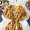 V-neck Floral Dress
