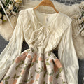 Mori Ruffled Patchwork Floral Dress