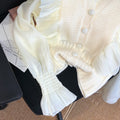 Ruffled Lace Shirt Sleeve Cardigan