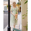 Green Embroidered Floral Maxi Dress