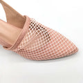 High Heels With A Pointed Toe And A Shallow Mesh