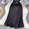 Black Strapless Fishtail Skirt