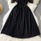 Retro Fairy Slim Black Dress