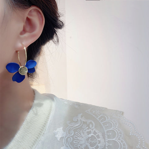 Klein Blue Flower Earrings
