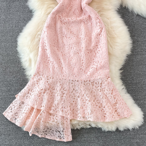Retro Chinese Style Stand-collar Lace Dress