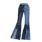 High-rise Color-block Flared Jeans