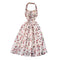 French Style Floral Halter Dress