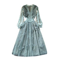 Fairy Lace V-neck Mesh A-line Dress