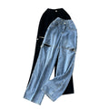Vintage Niche Straight Ripped Jeans