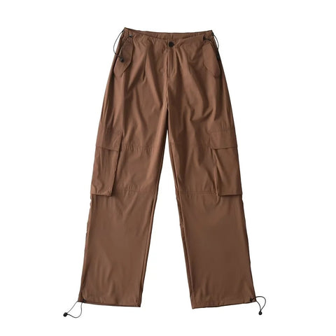 Drawstring Overalls With Large Pockets