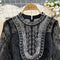 Vintage Studded Patchwork Tweed Dress