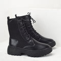 Round Toe Lace-up Knitted Martin Boots