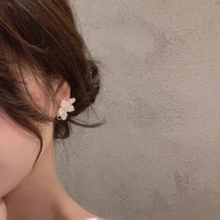 Crystal Cut-out Flower Earrings