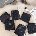 Black Lace Cotton Low-rise Briefs