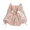 Bubble Sleeve floral Chiffon Puffy Dress