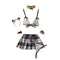 Lace Tank Top&Pleated Skirt Uniform 2Pcs