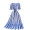 Round Collar Hollowed Water-soluble Lace Dress