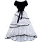 Black&White Lace-up A-line Dress