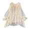 Fairy V-neck Ruffle Single-breasted Dress