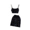 Chic Sequin Decorated Camisole&Skirt 2Pcs