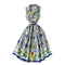 Courtly Lapel Floral Print Dress