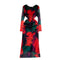 Swoosh Floral Printed Hip-wrapping Dress