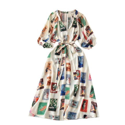 Fashion Pattern Printed A-line Dress