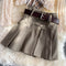 Vest&Chiffon Cardigan&Skirt 3Pcs Set