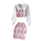 Diamond Pattern Sweater&Shirt&Skirt 3Pcs