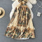 Ethnic Style A-line Pleated Floral Dress