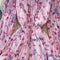 Puff-sleeve Halterneck Off-the-shoulder Floral Dress