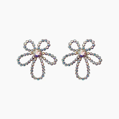 Pearl Petals Set With Diamond Earrings
