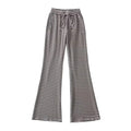 Lace-up Baggy Striped Bell Bottoms