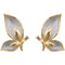 Silver Pin Light Butterfly Earrings