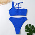 Solid Color Cut-out Design Swimsuit
