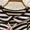 Patchwork Striped Faux 2Pcs A-line Dress