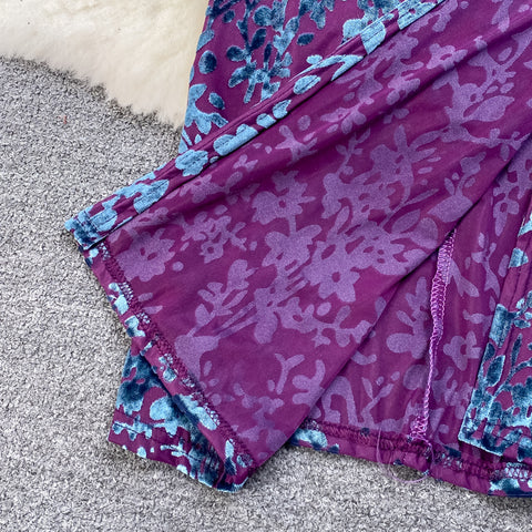 Bronzing Print V-neck Dress